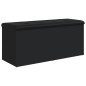 vidaXL Banco con almacenaje madera de ingeniería negro 102x42x45 cm vidaXL Banco con almacenaje madera de ingeniería negro 102x42x45 cm