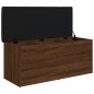 vidaXL Banco con almacenaje madera ingeniería roble marrón 102x42x45cm vidaXL Banco con almacenaje madera ingeniería roble marrón 102x42x45cm