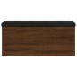 vidaXL Banco con almacenaje madera ingeniería roble marrón 102x42x45cm vidaXL Banco con almacenaje madera ingeniería roble marrón 102x42x45cm