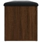 vidaXL Banco con almacenaje madera ingeniería roble marrón 102x42x45cm vidaXL Banco con almacenaje madera ingeniería roble marrón 102x42x45cm
