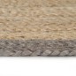 vidaXL Alfombra hecha a mano de yute con borde gris 120 cm vidaXL Alfombra hecha a mano de yute con borde gris 120 cm