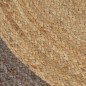 vidaXL Alfombra hecha a mano de yute con borde gris 120 cm vidaXL Alfombra hecha a mano de yute con borde gris 120 cm