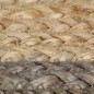 vidaXL Alfombra hecha a mano de yute con borde gris 120 cm vidaXL Alfombra hecha a mano de yute con borde gris 120 cm