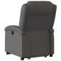 vidaXL Sillón reclinable elevable cuero auténtico gris vidaXL Sillón reclinable elevable cuero auténtico gris