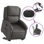 vidaXL Sillón reclinable elevable cuero auténtico gris vidaXL Sillón reclinable elevable cuero auténtico gris