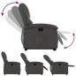 vidaXL Sillón reclinable elevable cuero auténtico gris vidaXL Sillón reclinable elevable cuero auténtico gris