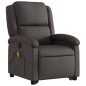 vidaXL Sillón reclinable masaje elevable cuero auténtico marrón oscuro vidaXL Sillón reclinable masaje elevable cuero auténtico marrón oscuro