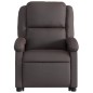 vidaXL Sillón reclinable masaje elevable cuero auténtico marrón oscuro vidaXL Sillón reclinable masaje elevable cuero auténtico marrón oscuro