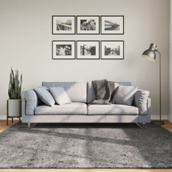 vidaXL Alfombra de pelo corto suave lavable HUARTE antracita 200x200cm