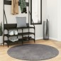 vidaXL Alfombra de pelo corto suave lavable HUARTE antracita Ø 120 cm