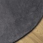 vidaXL Alfombra de pelo corto suave lavable HUARTE antracita Ø 120 cm