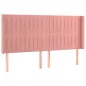 vidaXL Cabecero con LED de terciopelo rosa 203x16x118/128 cm vidaXL Cabecero con LED de terciopelo rosa 203x16x118/128 cm