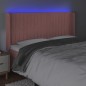 vidaXL Cabecero con LED de terciopelo rosa 203x16x118/128 cm vidaXL Cabecero con LED de terciopelo rosa 203x16x118/128 cm