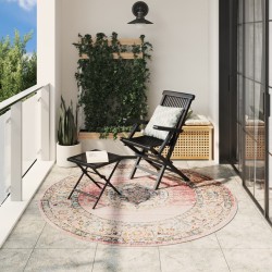 vidaXL Alfombra de interior/exterior diseño vintage ARBIZU Ø 200 cm
