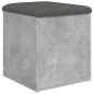 vidaXL Banco con almacenaje madera ingeniería gris hormigón 42x42x45cm vidaXL Banco con almacenaje madera ingeniería gris hormigón 42x42x45cm