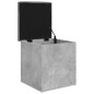 vidaXL Banco con almacenaje madera ingeniería gris hormigón 42x42x45cm vidaXL Banco con almacenaje madera ingeniería gris hormigón 42x42x45cm