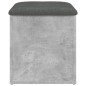 vidaXL Banco con almacenaje madera ingeniería gris hormigón 42x42x45cm vidaXL Banco con almacenaje madera ingeniería gris hormigón 42x42x45cm