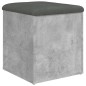 vidaXL Banco con almacenaje madera ingeniería gris hormigón 42x42x45cm vidaXL Banco con almacenaje madera ingeniería gris hormigón 42x42x45cm