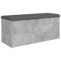 vidaXL Banco almacenaje madera ingeniería gris hormigón 102x42x45 cm vidaXL Banco almacenaje madera ingeniería gris hormigón 102x42x45 cm