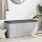 vidaXL Banco almacenaje madera ingeniería gris hormigón 102x42x45 cm vidaXL Banco almacenaje madera ingeniería gris hormigón 102x42x45 cm