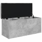 vidaXL Banco almacenaje madera ingeniería gris hormigón 102x42x45 cm vidaXL Banco almacenaje madera ingeniería gris hormigón 102x42x45 cm