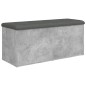 vidaXL Banco almacenaje madera ingeniería gris hormigón 102x42x45 cm vidaXL Banco almacenaje madera ingeniería gris hormigón 102x42x45 cm