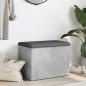 vidaXL Banco con almacenaje madera ingeniería gris hormigón 62x42x45cm