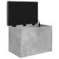 vidaXL Banco con almacenaje madera ingeniería gris hormigón 62x42x45cm