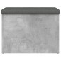 vidaXL Banco con almacenaje madera ingeniería gris hormigón 62x42x45cm