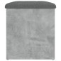 vidaXL Banco con almacenaje madera ingeniería gris hormigón 62x42x45cm