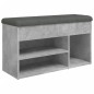 vidaXL Banco zapatero madera de ingeniería gris hormigón 82x32x45,5 cm vidaXL Banco zapatero madera de ingeniería gris hormigón 82x32x45,5 cm
