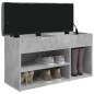 vidaXL Banco zapatero madera de ingeniería gris hormigón 82x32x45,5 cm vidaXL Banco zapatero madera de ingeniería gris hormigón 82x32x45,5 cm