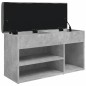 vidaXL Banco zapatero madera de ingeniería gris hormigón 82x32x45,5 cm vidaXL Banco zapatero madera de ingeniería gris hormigón 82x32x45,5 cm