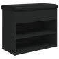 vidaXL Banco zapatero madera de ingeniería negro 62x32x50 cm vidaXL Banco zapatero madera de ingeniería negro 62x32x50 cm