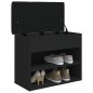 vidaXL Banco zapatero madera de ingeniería negro 62x32x50 cm vidaXL Banco zapatero madera de ingeniería negro 62x32x50 cm