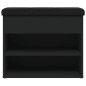 vidaXL Banco zapatero madera de ingeniería negro 62x32x50 cm vidaXL Banco zapatero madera de ingeniería negro 62x32x50 cm