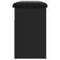 vidaXL Banco zapatero madera de ingeniería negro 62x32x50 cm vidaXL Banco zapatero madera de ingeniería negro 62x32x50 cm