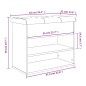 vidaXL Banco zapatero madera de ingeniería negro 62x32x50 cm vidaXL Banco zapatero madera de ingeniería negro 62x32x50 cm