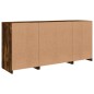 vidaXL Aparador con luces LED roble ahumado 142,5x37x67 cm vidaXL Aparador con luces LED roble ahumado 142,5x37x67 cm