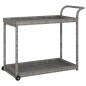 vidaXL Carrito de bar ratán sintético gris 100x45x83 cm vidaXL Carrito de bar ratán sintético gris 100x45x83 cm