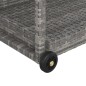 vidaXL Carrito de bar ratán sintético gris 100x45x83 cm vidaXL Carrito de bar ratán sintético gris 100x45x83 cm