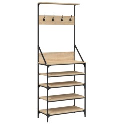 vidaXL Perchero con zapatero roble Sonoma 70x34x184 cm