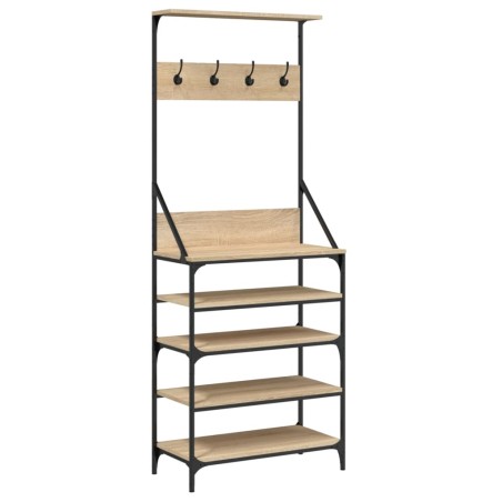 vidaXL Perchero con zapatero roble Sonoma 70x34x184 cm