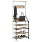 vidaXL Perchero con zapatero roble Sonoma 70x34x184 cm