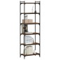 vidaXL Librería 6 estantes madera ingeniería roble marrón 60x30x188 cm vidaXL Librería 6 estantes madera ingeniería roble marrón 60x30x188 cm