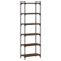 vidaXL Librería 6 estantes madera ingeniería roble marrón 60x30x188 cm vidaXL Librería 6 estantes madera ingeniería roble marrón 60x30x188 cm