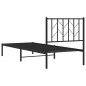 vidaXL Estructura de cama con cabecero metal negro 80x200 cm vidaXL Estructura de cama con cabecero metal negro 80x200 cm