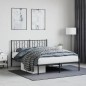 vidaXL Estructura de cama con cabecero metal negro 140x190 cm vidaXL Estructura de cama con cabecero metal negro 140x190 cm