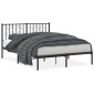 vidaXL Estructura de cama con cabecero metal negro 140x190 cm vidaXL Estructura de cama con cabecero metal negro 140x190 cm