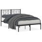 vidaXL Estructura de cama con cabecero metal negro 120x200 cm vidaXL Estructura de cama con cabecero metal negro 120x200 cm